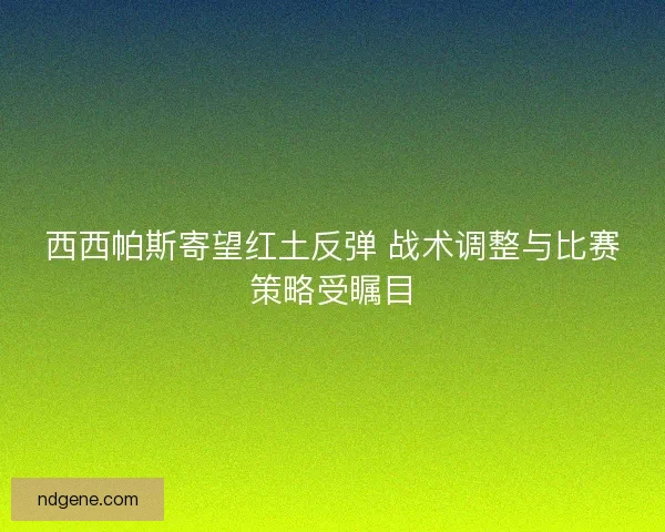 西西帕斯寄望红土反弹 战术调整与比赛策略受瞩目