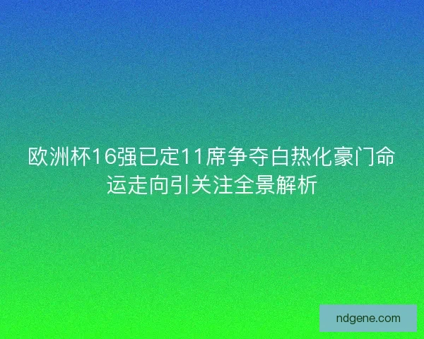 欧洲杯16强已定11席争夺白热化豪门命运走向引关注全景解析